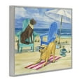 thumbnail image 4 of Stupell Industries Dogs on Beach Towel Animals & Insects Painting Gray Framed Art Print Wall Art, 30 x 24, 4 of 10