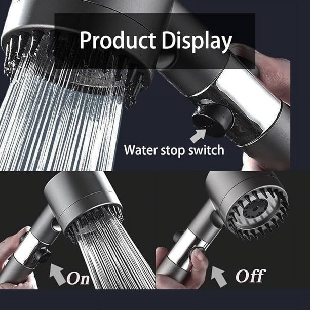 LEGGER Turbo Handheld Shower Head with Built-in Filter, 2PCS Ion