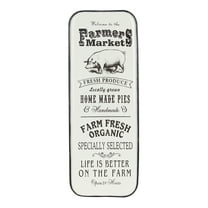 DecMode Indoor Black Iron Farmers Market Wall Decor, Set of 1