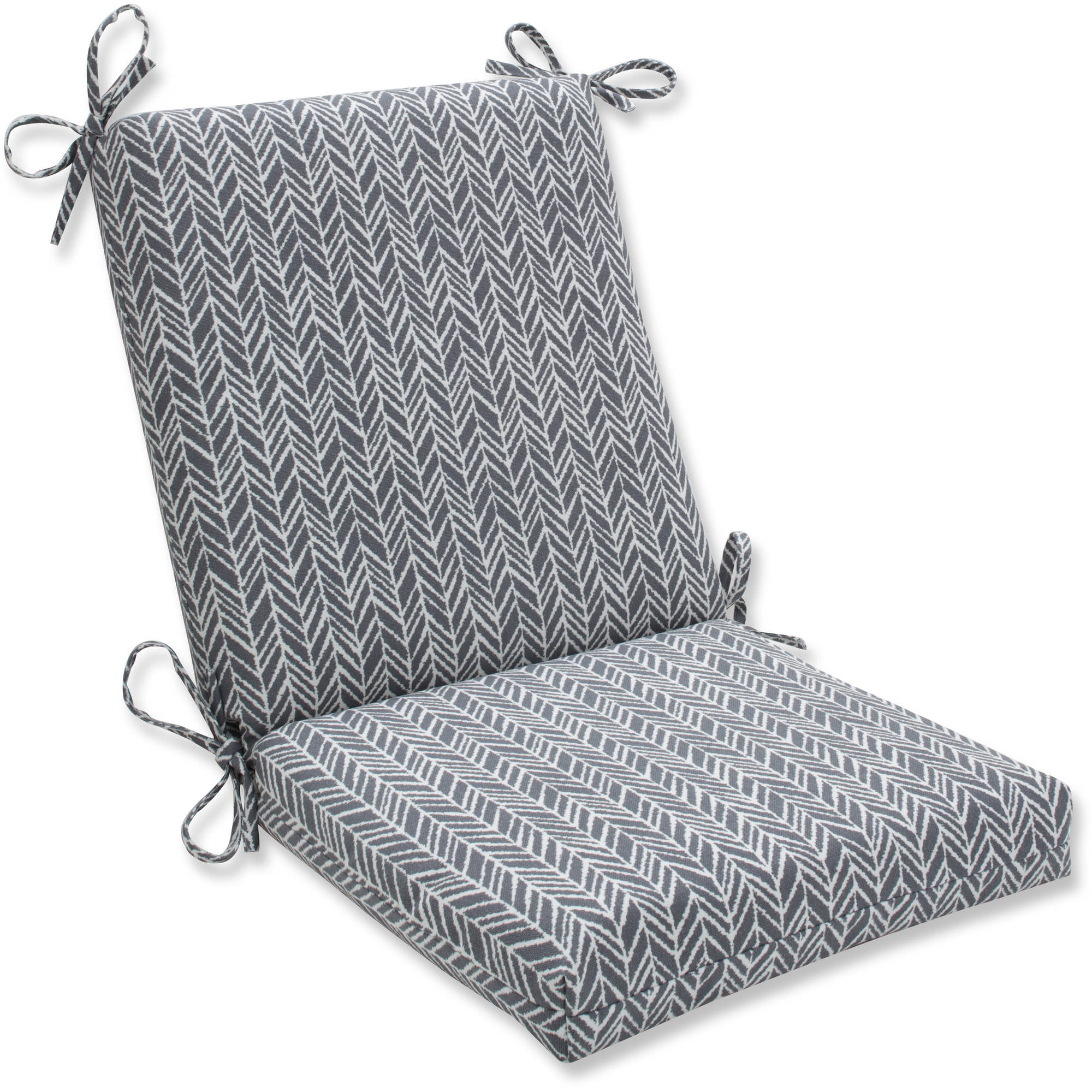 Herringbone Slate Squared Corners Chair Cushion