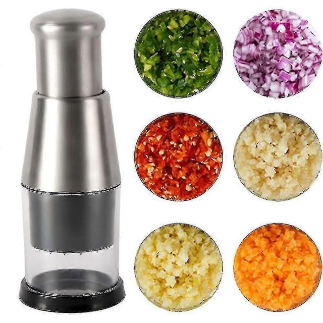 Kitchen Manual Hand Press Garlic Onion Chopper Cutter Vegetable Food Dicer Tool