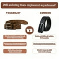 thumbnail image 6 of Men's Belt Big & Tall 56"-80" Genuine Leather Belt Reinforced Strap Casual Work Jean Extra Long Belts, 6 of 12