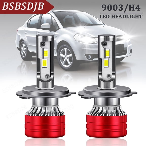 For Suzuki Aerio 2002-2007 6000K White LED Headlight High/Low Beam Bulbs Kit 9003