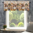 thumbnail image 4 of Yellow Orange Gnomes Fall Farmhouse Short Window Curtain Valances, Pumpkins Thanksgiving Botanical Leaves Rod Pocket Kitchen Valances for Living Room Bedroom Bathroom Cafe 42" x 12", 4 of 8