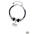 thumbnail image 2 of Delight Jewelry Silvertone Kiss Me ''I'm Magically Delicious'' Wife Celtic Knot Leather Bead Bracelet, 7"+2" Extender, 2 of 4