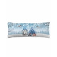 thumbnail image 2 of Blue Christmas Body Pillow Cover, Pillowcase Protectors with Zipper, Breathable Decorative Throw Pillow Case Cover, Gnomes Xmas Tree Snowflake Winter Gifts Pillow Shams for Couch Sofa 20x60Inch, 2 of 8