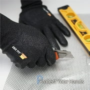 DEX FIT CRU553 Prime Black Level 5 Cut Resistant Gloves (Power Grip, Durable Foam, Large) - 1 Pair