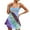 Blue, variant on Womens Dresses Color Block Sleeveless Open Back Square Neck Spaghetti Summer Beach Mini Dress for Women Purple M