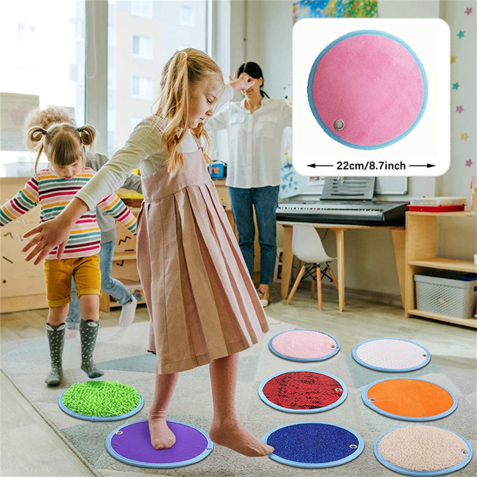 Sensory Training Mat For Child Play Rug Multiple Texture For Sensory Development & Interactive Learning