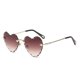 thumbnail image 1 of Gafas de sol de corazón TANGJMXG Sin montura de Metal Fino Marrón, 1 of 4