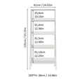 thumbnail image 2 of Madesa Étagère Échelle Moderne à 5 Niveaux pour Garde-Manger, Espace de Rangement, Bibliothèque Autoportante en Bois de 24 Pouces, Étagères Utilitaires pour Maison, Bureau, Salle d'Étude et Cuisine - Blanc, 2 of 5