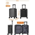 thumbnail image 2 of GURHODVO Kids Luggage with Wheels Carry On Kids' Rolling Suitcase for Travel Pure Color Black, 2 of 8
