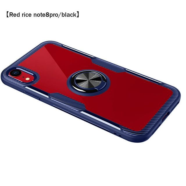 Phone Case TPU Phone Cover Ring cover ring holder phone Stand Holder Shakeproof Smartphone Protector, Replacement for Redmi Note 8 Pro, Blue