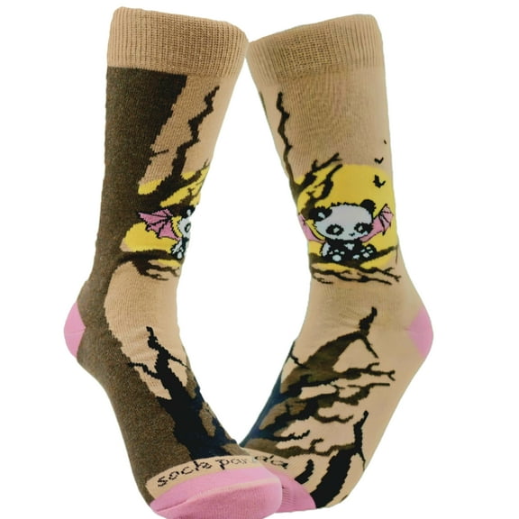 Majestic Bat Panda Sitting in a Tree Socks from the Sock Panda Size: Adult Medium