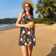 thumbnail image 3 of Fotbe Colorful Astronomy Vestido de Verano sin Mangas para Mujer – Vestido Midi Línea A, Estilo Camiseta Floral, Vestido Playero Casual y Fluido, 3 of 7