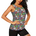 thumbnail image 2 of KLL Daisies Flowers Print Womens Tank Top Sleeveless Workout Tops Athletic Running Shirts Yoga Gym Clothes-Small, 2 of 7