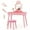 Pink, variant on Costway Kids Vanity Set Princess Vanity Table & Chair Set with Lighted Mirror White