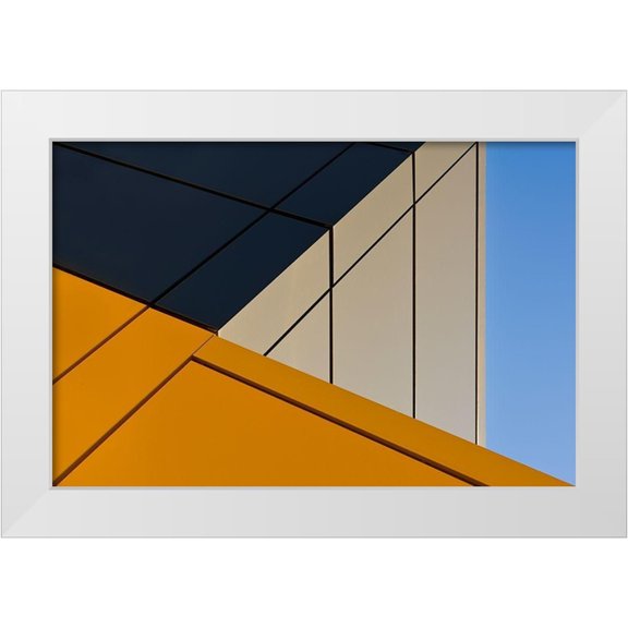 Jonkman, Gerard 14x11 White Modern Wood Framed Museum Art Print Titled - Leaning against the blue sky