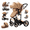 Beige, variant on Star_Byul Baby Stroller Foldable Baby Pushchair with Cup Holder,Storage Bag,Reversible Baby Carriage for Newborns to Toddlers,Unisex,KHAKI