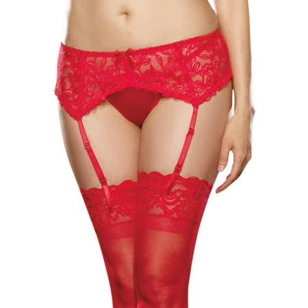 Jezebel Stretch Garter - Plus Size Stretch Lace Garter Belt Lingerie- Fits size 16-22