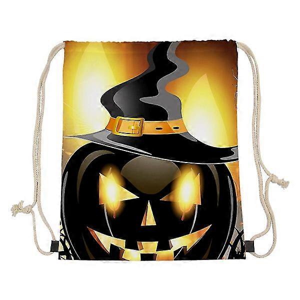 Halloween Pumpkin Drawstring Zipper Gym Bag, Yoga, Swimming, Climbing (HBC202904Z3)