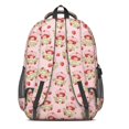 thumbnail image 3 of Princess and Strawberry Pink Pattern Backpack for School, Cute School Bag with Adjustable Shoulder Straps and Padded Back, 16.9"x12.6"x5.9", 3 of 5