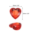 thumbnail image 2 of Uxcell 40 Pcs Acrylic Heart Rhinestone 0.79" Flat Back Plastic Gems Red, 2 of 7