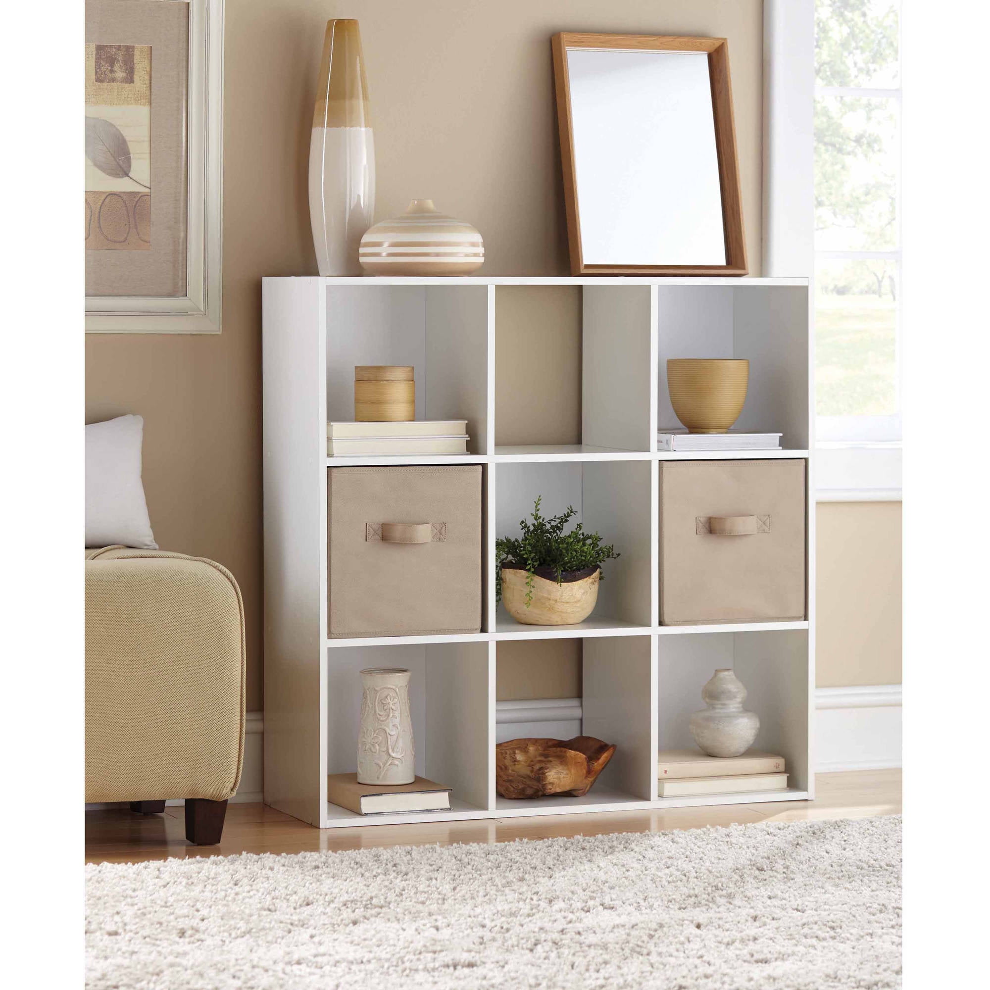 9 cube storage unit white