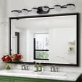 thumbnail image 4 of 2026 Trendy 43" Gold Minimalist LED Bathroom Vanity Light - 6-Light Crystal Sand Acrylic Shade Wall Sconce, Modern Mirror Front Lighting Fixture for Bathroom Decor, 4 of 10