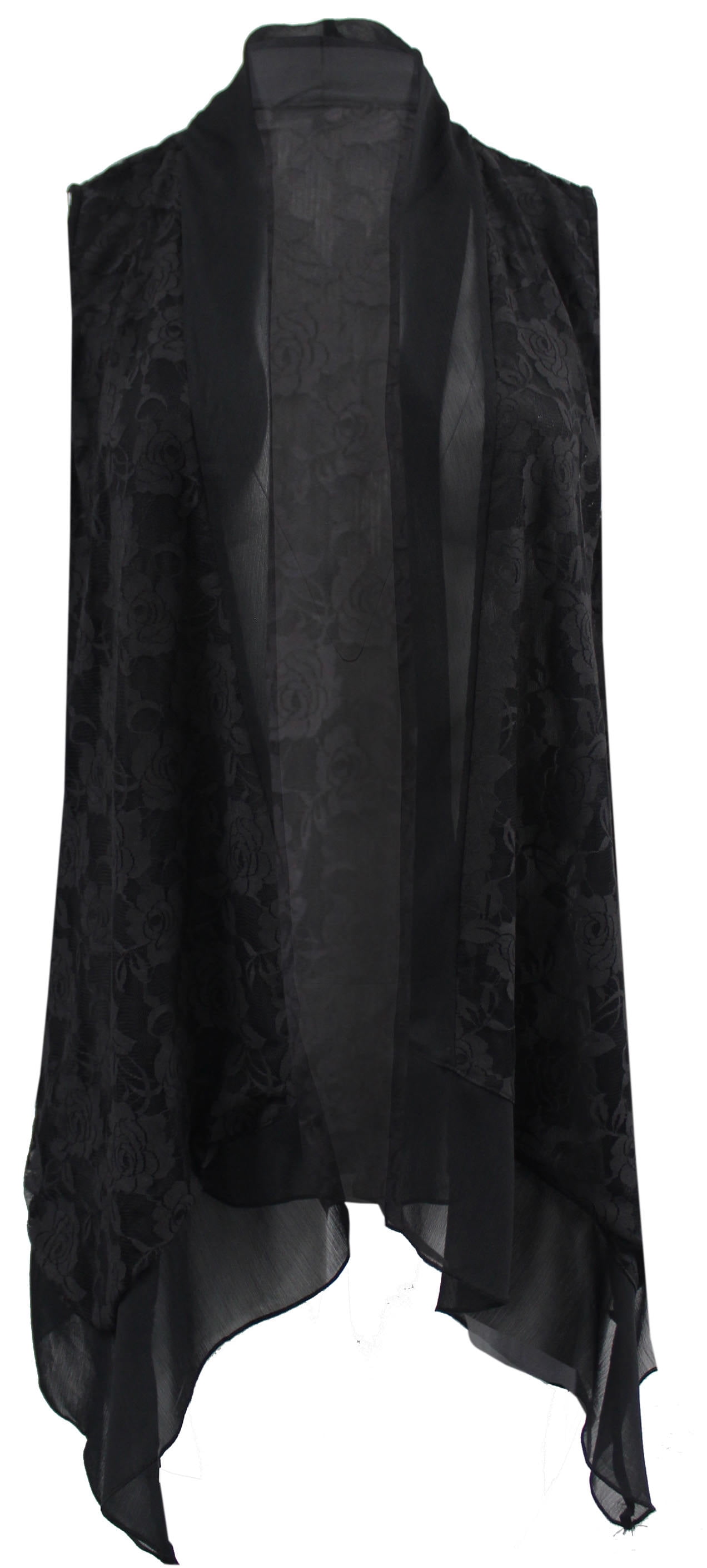 womens black sleeveless cardigan