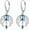 Aquamarine-Leverback, variant on Celtic Moon Earrings 925 Sterling Silver Crescent Moon Leverback Dangle Drop Earrings with Simulated Birthstone Crystals Irish Jewelry Gifts for Women