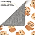 thumbnail image 4 of Dish Drying Mat, Cute Glasses Bow Owl Highly Absorbent Drying Matt Kitchen Counter, Dish Mat Drying Pad Dishes Drainer Mats for Kitchen Counter or Sink, 16 x 18 inch, 4 of 6