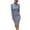 Gray, variant on Women's Long Sleeve Ribbed Knit Short Dress, Mock Neck Bodycon Sweater Dress