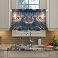 thumbnail image 5 of Dolphins Sky Waves Kitchen Curtains Half Tier Curtain 2 Rod Pockets Bathroom Bedroom Cupborad Living Room 27"x36", 5 of 8