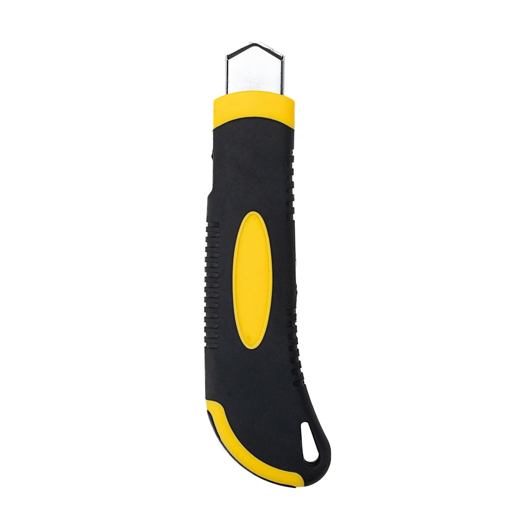 Restaurantware-Handy Tek 6.7 Inch Utility Knives, 4 Heavy Duty Box Knives - Retractable, Built-In Lock, Yellow Plastic Box Cutters, Sharp Blade, For Opening Boxes And Packages