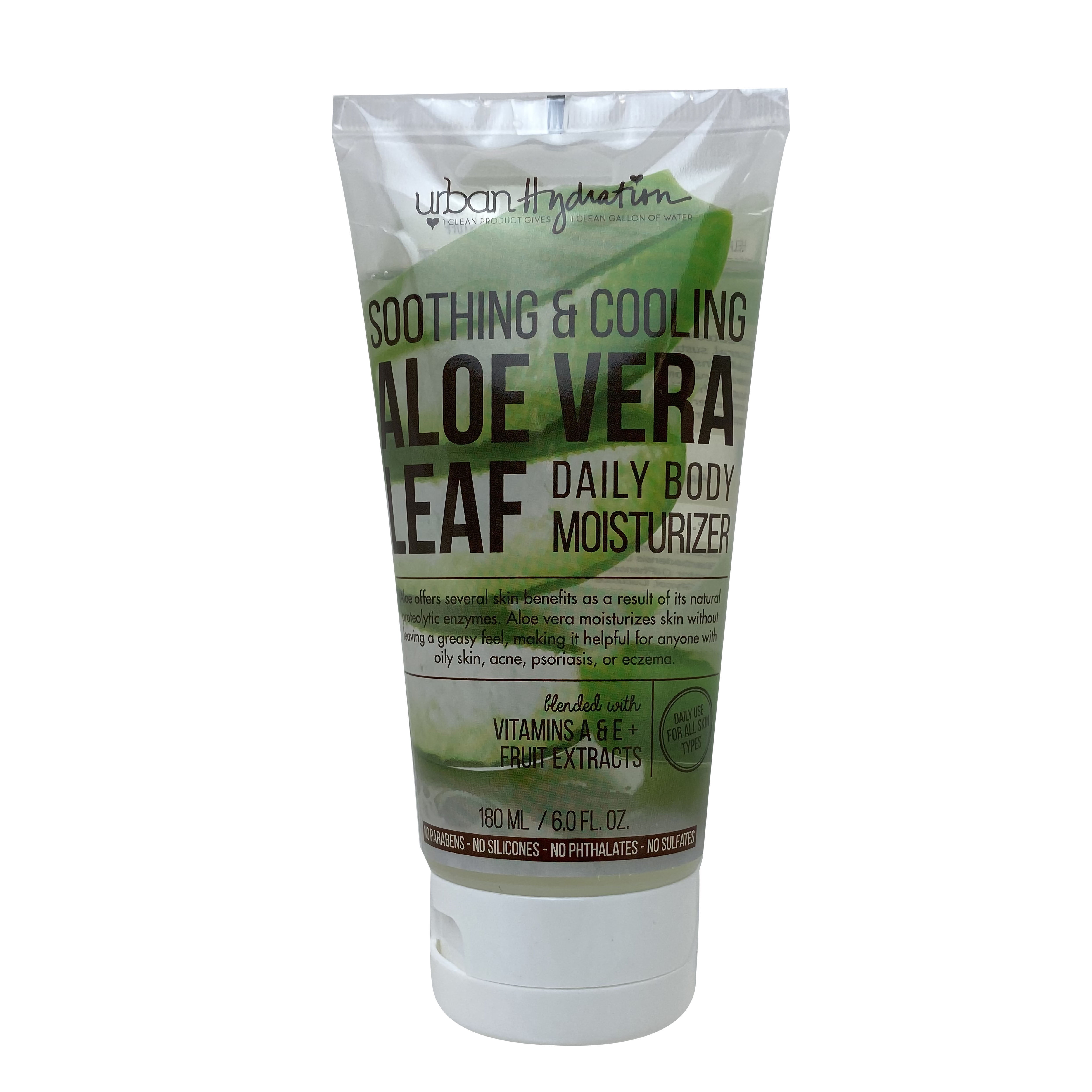 Urban Hydration Aloe Vera Leaf Body Gel Moisturizer 6 OZ