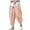A Pink, variant on Mens Hippie Harem Pants Baggy Linen Stretchy Waist Drop Crotch Lightweight Pants Loose Spring Summer Blue L