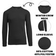 thumbnail image 2 of 5-Pack Men's Thermal Shirts - Waffle Knit Henley & Crew Neck Styles, Long Sleeve, Soft & Warm Layers for Winter, 2 of 5