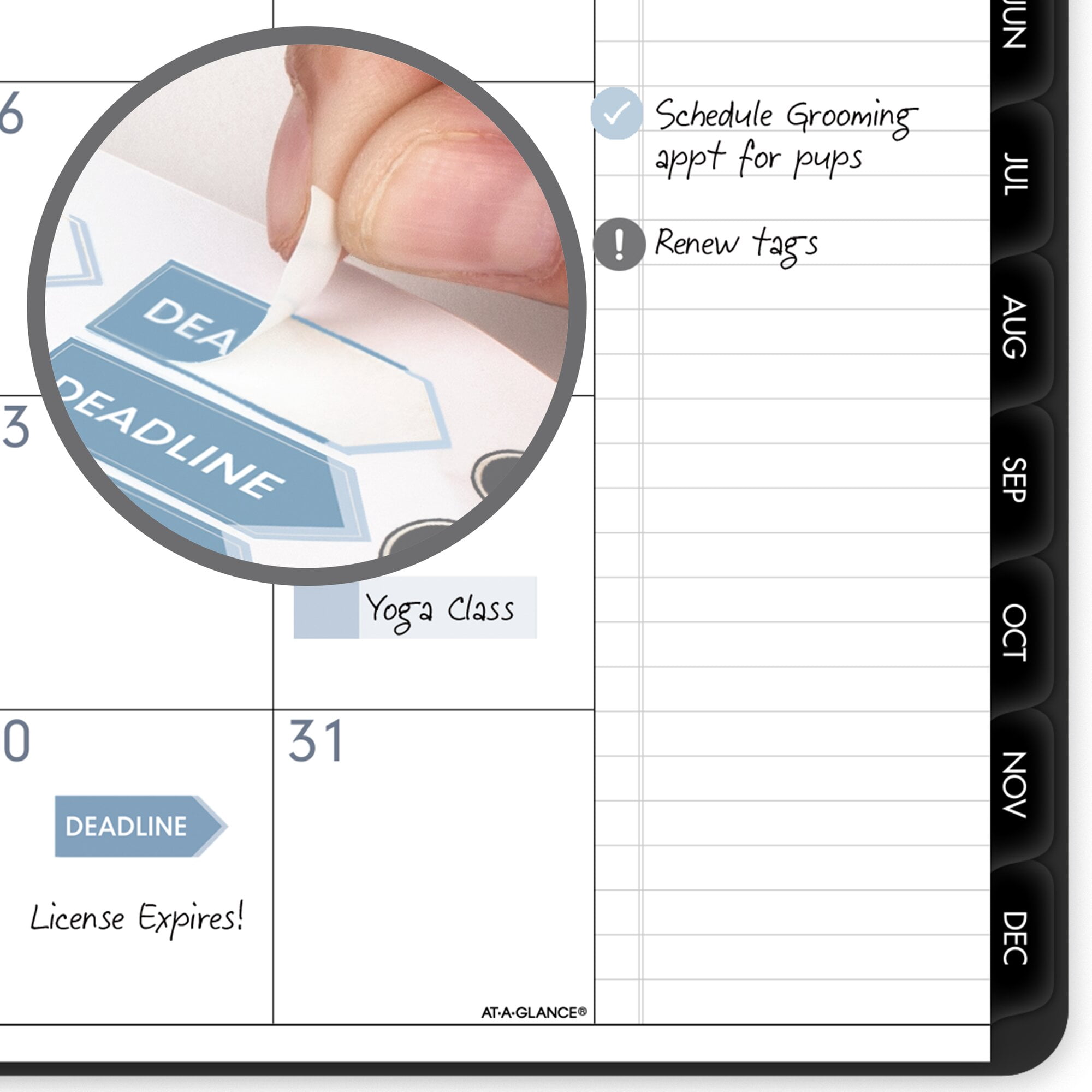 AT-A-GLANCE Contemporary Lite 2027 Weekly Monthly Planner Black Large 8 14 x 11