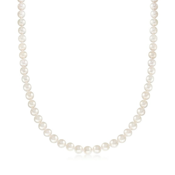 Ross-Simons 7-8mm Cultured Pearl Necklace With 14kt Yellow Gold, Women's, Adult