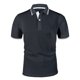 thumbnail image 1 of Camiseta informal de manga corta con cuello vuelto y dos tonos para hombre: transpirable, corte ajustado, ideal para el verano, versátil con pantalones cortos o vaqueros., 1 of 5