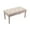 Beige - Two Person - 15.8"H, variant on Guyou Linen Entryway Bench, 15.8"H Bedroom End of Bed Bench with Upholstery Button Tufting, Two-person Piano Bench with Rubber Wood Legs for Living Room Dining Room Hallway, Beige