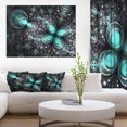 thumbnail image 1 of Glittering Dark Green Fractal Flower - Floral Canvas Art Print, 1 of 3