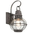 thumbnail image 1 of Kichler 49628WZC Bridge Point 100W 1 LED Light Outdoor Wall Lantern, Weathered Zinc, 1 of 1