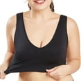 thumbnail image 3 of Women Wire-Free Plus Size Casual Bra Black S, 3 of 8