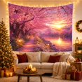 thumbnail image 3 of Atmospheric Cherry Blossom With Trees Full Bloom, Mystical Fantasy for Space Lovers, Galaxy Room Decor, Valentine's Day Gift, Tapestry Wall Hanging for Bedroom and Dorm, 3 of 7