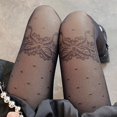 thumbnail image 1 of Medias finas estilo universitario jk de verano Pantalones lolita lolita para mujer y discoteca ultrafina de seda negra, 1 of 6