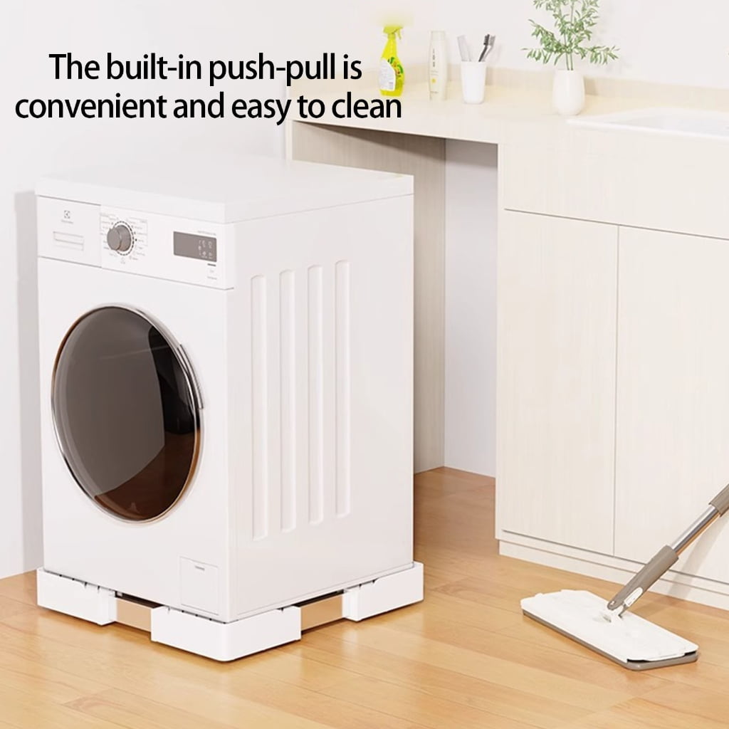 WINDLAND Washer Pedestal Base with Lockable Casters Stackable Frame Suitable for 45-70cm Appliances Slim Space Saving Solution