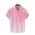 thumbnail image 2 of Plebaso Button down Shirts for Men Short Sleeve Summer Beach Shirts Fashion Gradient Color Mens Shirts, 2 of 5