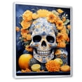 thumbnail image 2 of Designart "Marigold Offerings Gold Mexican Art" Floral Floater Framed Wall Art Print, 2 of 7